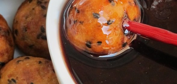 Sweet Potato Balls (蕃薯旦) Малазийские сладкие картофельные пончики