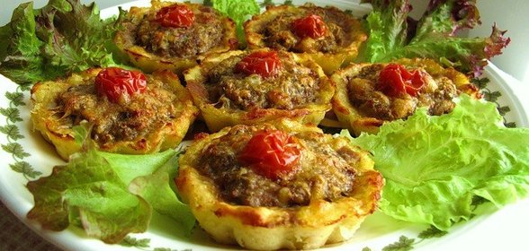 Тефтели в корзинках