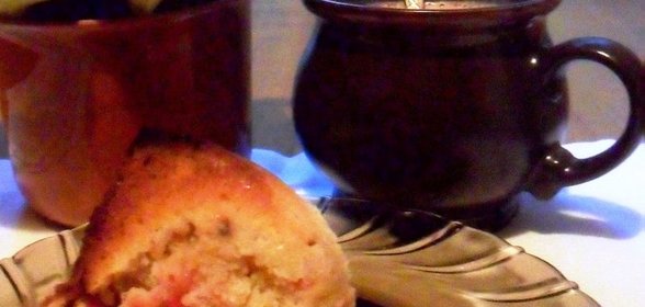 Английский кекс с овсяной мукой и красной смородиной
