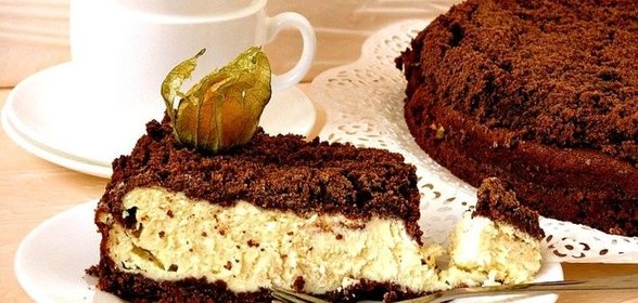 Шоколадно-творожный пирог