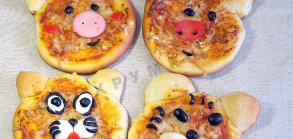 Забавная детская мини пицца для детей