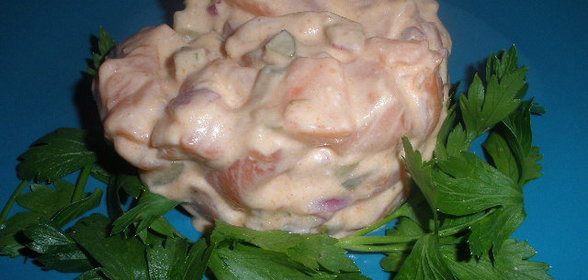 Ресторан на диване 4. Тартар из лосося (совершенно обалденный!)