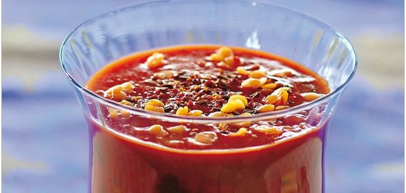 Расам с помидорами и чечевицей