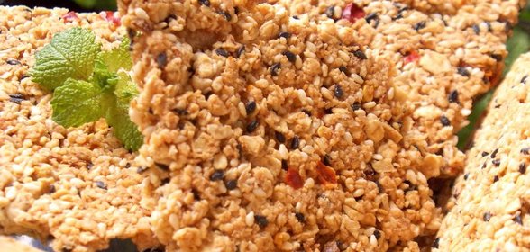 Миндально -Овсяные хлебцы,остро чесночные