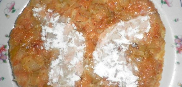 Грушево-яблочная шарлотка