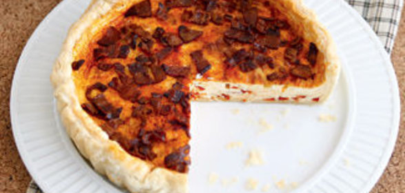 Киш с карамелизованным перцем