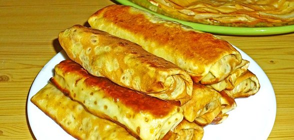 Яично - молочные блины с куриной печенью