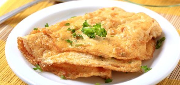 Омлет с молоком и мукой