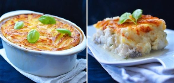Рыба под молочным соусом и картофелем