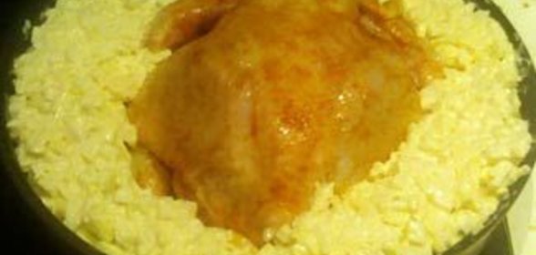 Натюрморт с жареным цыпленком