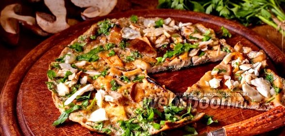 Фриттата с белыми грибами