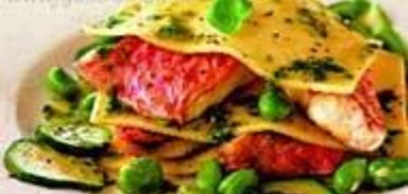 Открытые равиоли с красной кефалью от Le Cordon Bleu