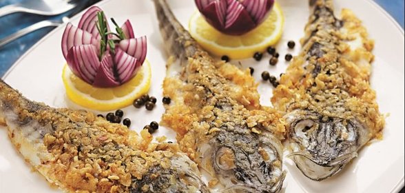 Рыба ледяная в овсяных хлопьях