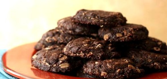 Шоколадное печенье с овсяными хлопьями