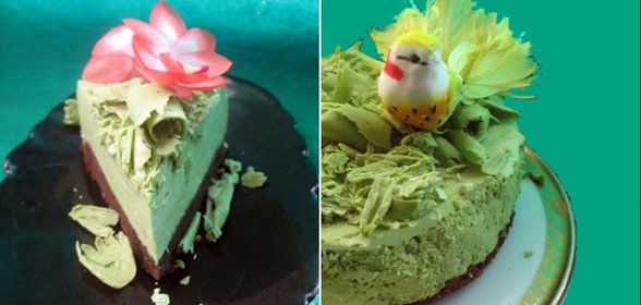 Японский чизкейк с чаем матча