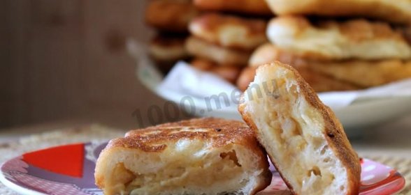 Пирожки с горохом жареные на сковороде