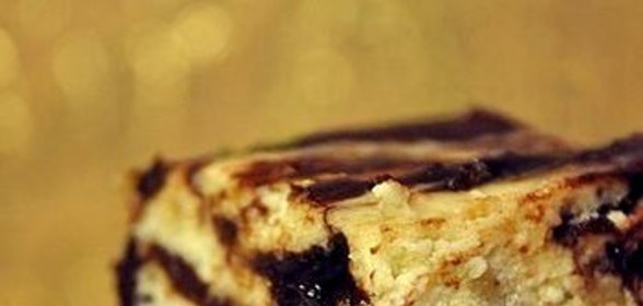 Брауни с творогом и бананами
