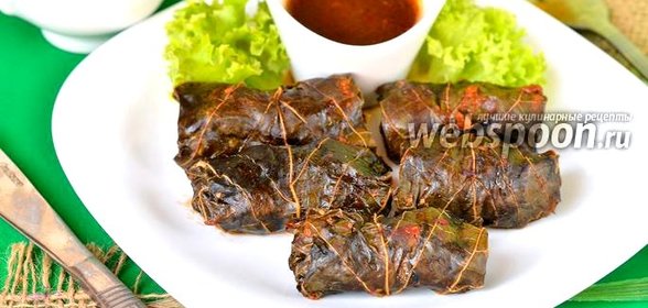 Долма из свинины с кориандром