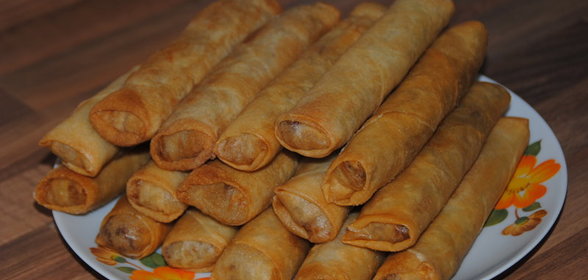 Трубочки хрустящие с мясной начинкой