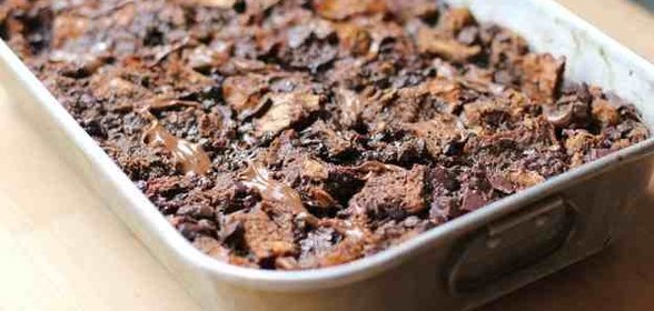 Французская запеканка с темным шоколадом