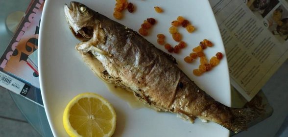 Сибас в белом вине