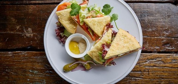 Фокачча с лососем