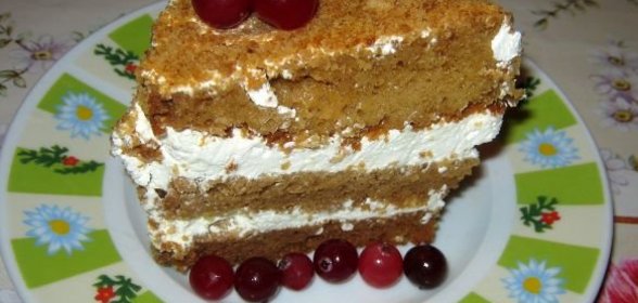 Медовик с кремом из манки