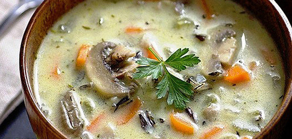 Сливочный суп с грибами (рецепт для мультиварки)
