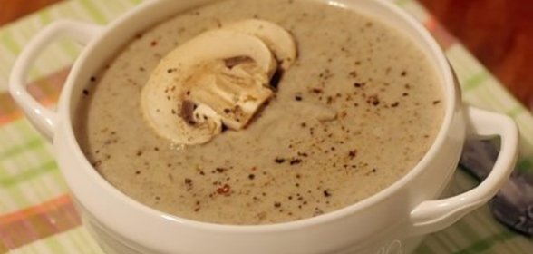 Крем-суп из шампиньонов и белых грибов