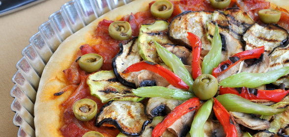 Писсаладьер - постный французский луковый пирог с овощами-гриль