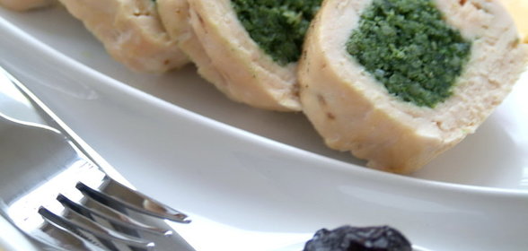 Куриный рулет с зеленым кускусом из коричневого риса Индика brown
