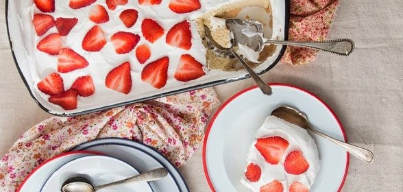 Пирог Три молока с клубникой