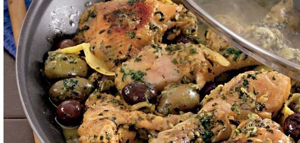 Тажин из курицы с солеными лимонами