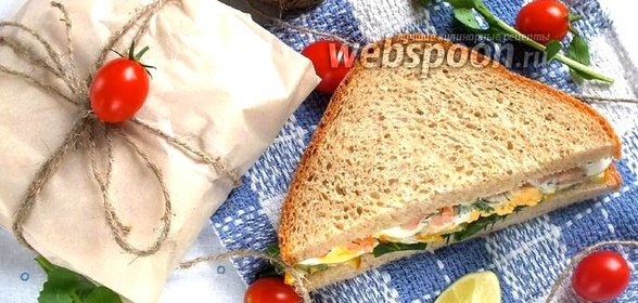 Сэндвич с креветками и кабачками