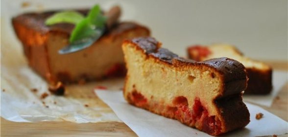 Творожная запеканка с белым шоколадом