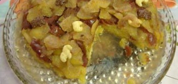 Клюквенный пирог в желе