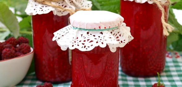 Свежая малина перетёртая с сахаром