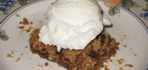 Овсяный пирог с фруктовой начинкой (из изюма, яблок или кураги с кокосом)