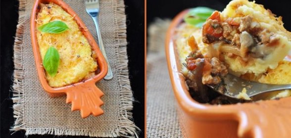 Картофельная запеканка с овощами-микс и мясным фаршем