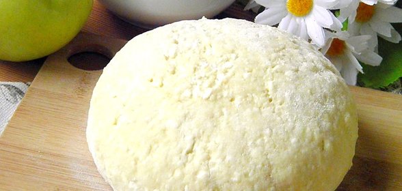Творожное тесто для пирога с яблоками