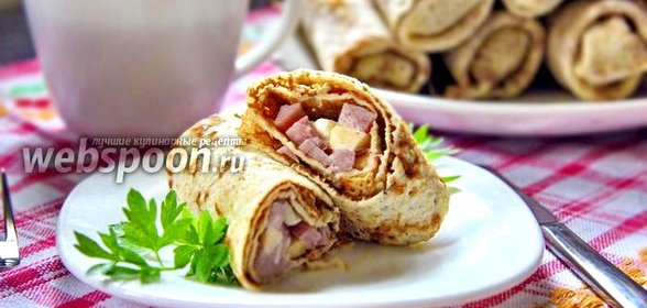 Блины с ветчиной и сыром