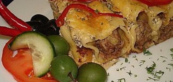 Каннеллони под белым соусом