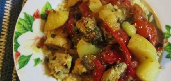 Таджин с рыбой и овощами