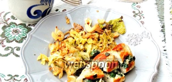 Конвертики из куриного филе с капустой