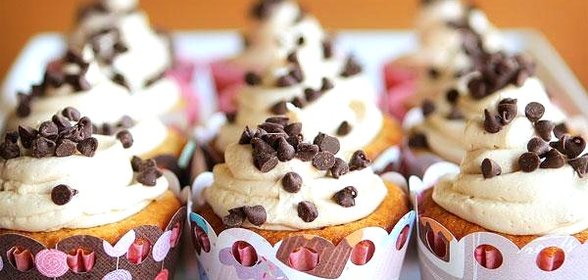 Капкейки с шоколадом и кремом