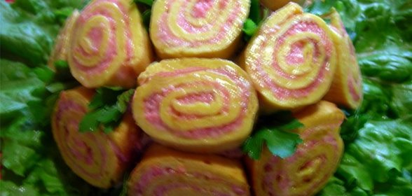 Салат ШАРЛОТКА (розовый вариант)