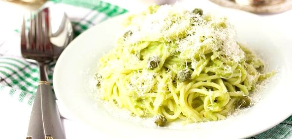 Спагетти с авокадо