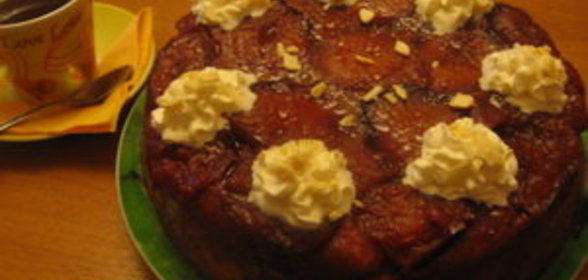 Сливовый пирог перевертыш