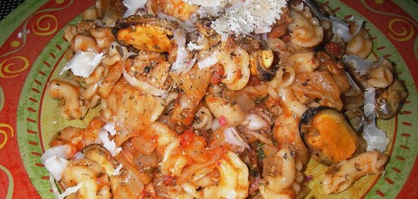 Паста с фенхелем и морепродуктами