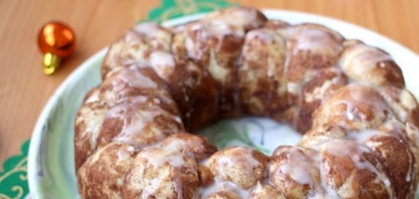 Мраморный пирог с корицей и глазурью (Новогоднее спасибо Леночке-КЫШ)